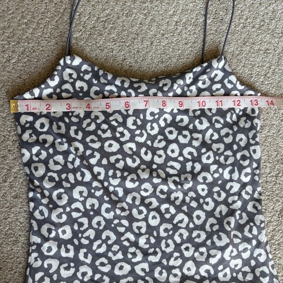 gaze DTLA cami tank top gray white XS - Picture 6 of 9